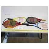 Lot of 3 Tennis Rackets and 1 Racquetball Racket