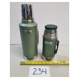 Pair of 2 Stanley Aladdin Thermoses