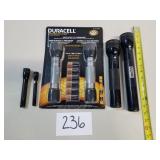 Lot of 6 Assorted Flashlights