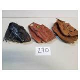 Lot of 3 Baseball Mitts/Gloves