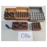 Lot of Assorted Vintage Steel Lettering Stamps