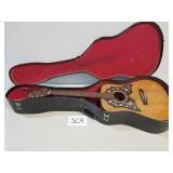 Vintage "Check-Mate" G442 Acoustic Guitar w/ Case
