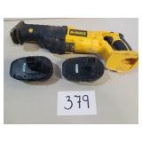 Dewalt 18V Recripocating Saw and 2 Batteries