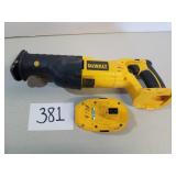 Dewalt 18V Recripocating Saw and 1 Battery