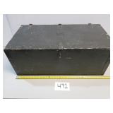 Vintage US Military Wood Footlocker / Trunk