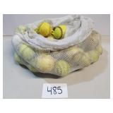 Lot of Softballs with Net Bag