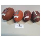 Lot of 4 Assorted Footballs