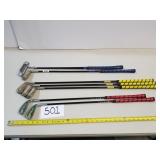 Lot of 7 Assorted La Jolla Junior Golf Clubs