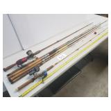 Lot of 6 Vintage Fishing Rods