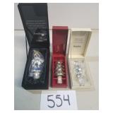 Lot of 3 Neiman Marcus Holiday Wine Stoppers