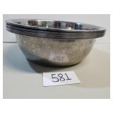 Lot of 5 Large 50cm Stainless Bowls