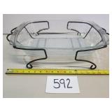 Princess House Fantasia Lasagna Dish and Stand
