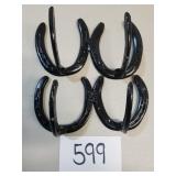 2 Handcrafted Horse Shoe Coat Hooks