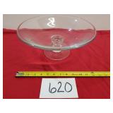 Large Glass Footed Bowl