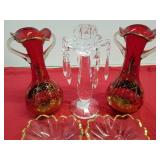 Crystal Glassware - Vases, Candle Holder, Etc.