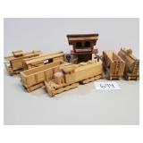 Wood Trains and Train Station
