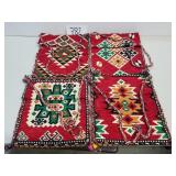 Lot of 4 Woven Shoulder Bags / Pouches