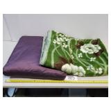Floral Pattern Blanket&Large Floor Pillow Cushion