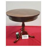 Small Wood Round-Top Side Table