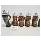 5 Beer Steins