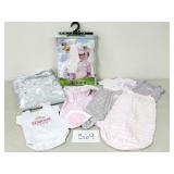 Baby Girl 0-3 Months Clothes Lot + Blanket