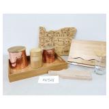 Bamboo Kitchen Items, Copper Canisters (No Ship)
