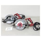 2 Skilsaw 7-1/4" Worm Drive Circular Saws