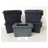 5 Small Plastic Ammo Boxes (No Ship)