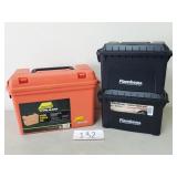 3 Plastic Storage Boxes (No Ship)