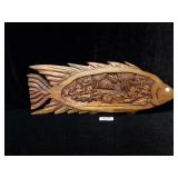 Signed Palauan Wood Storyboard Fish