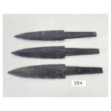 Dragonglass Style Knapped Steel Knife Blanks