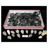 Obsidian Flintknapping Flakes & Arrowheads