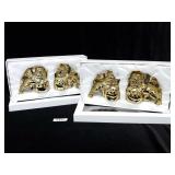 Z Gallerie Gold Foo Dog Ornaments