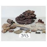 Large Volcanic Scoria Rock & Driftwood (No Ship)