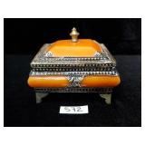 Mid-Century Moroccan "Amber" Jewelry Box