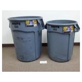 2 Rubbermaid Brute Trash Cans (No Ship)