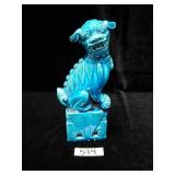 Chinese Turquoise Glazed Porcelain Foo Dog Figure