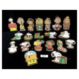 Vintage Peanuts Gang Snoopy Wooden Ornaments