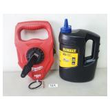 Milwaukee 100 ft. Chalk Reel + Dewalt Chalk