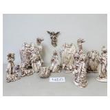 Large Antiqued Ceramic Nativity Set (No Ship)