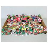 Vintage Hand Painted Wood Christmas Ornament Lot