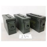 3 Small Metal Ammo Cans (No Ship)