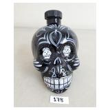 KAH Tequila Day of the Dead Skull Bottle - Empty