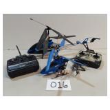 3 RC Helicopters w/Two Remotes