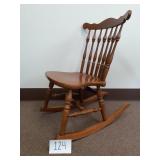 Vintage R. Veal & Sons Maple Rocking Chair