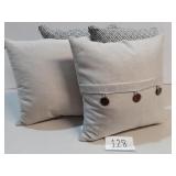 4 Feather Filled Decorative Pillows 4 Feather Filled Decorative Pillows