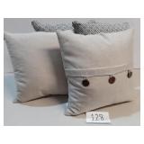 4 Feather Filled Decorative Pillows