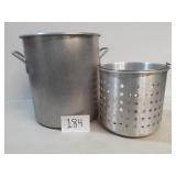 Large 40 Quart Heavy Aluminum Stock Pot & Steamer