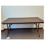 Folding 5 Foot Wood Table Folding 5 Foot Wood Table