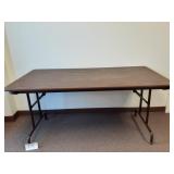 Folding 5 Foot Wood Table